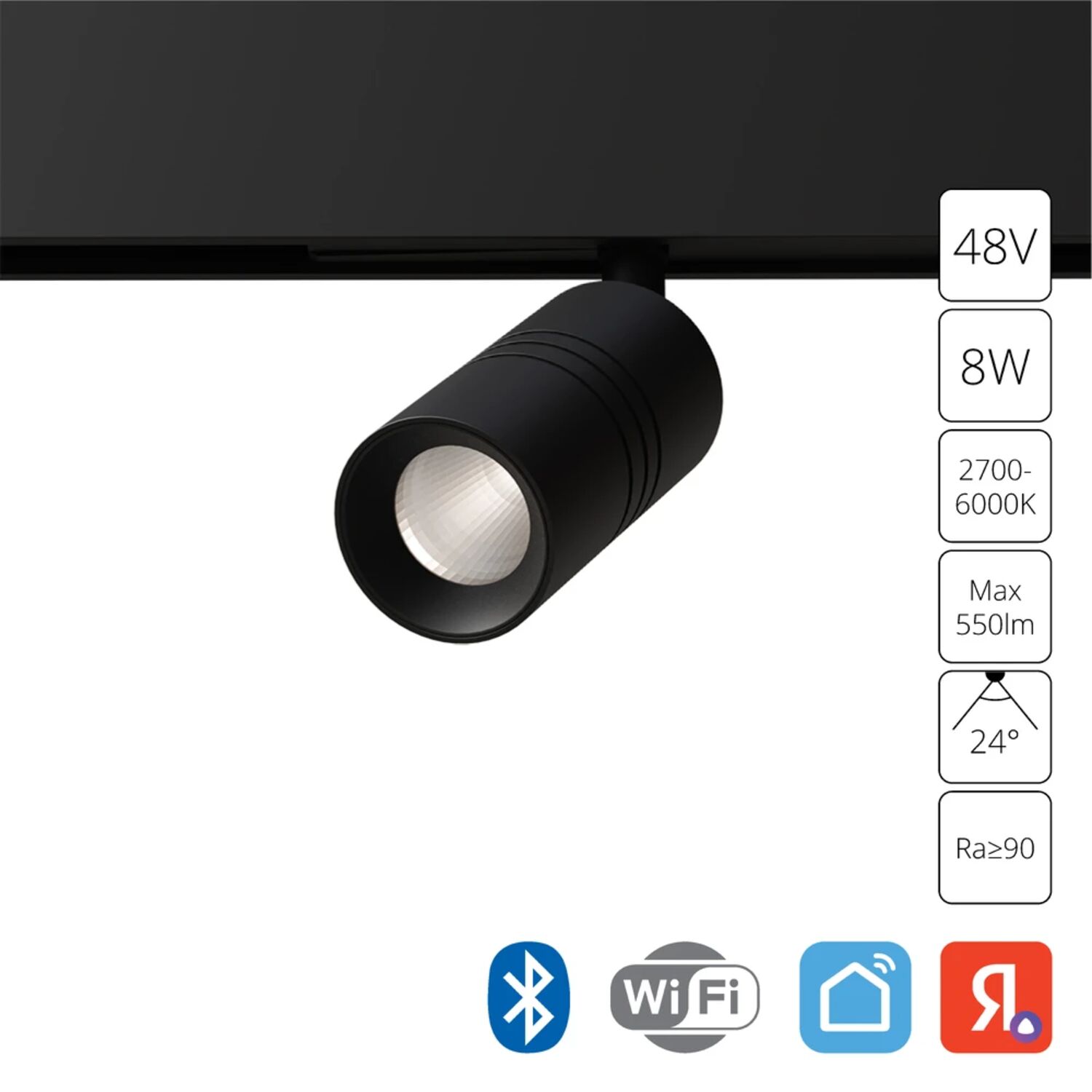 Магнитный трековый светильник Arte Lamp Expert A5740PL-1BK, арматура черная   