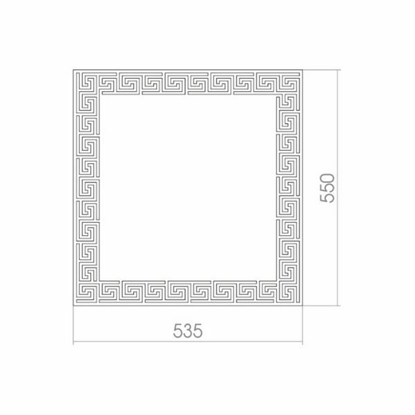 Зеркало Mixline Греция 54x55, с рисунком