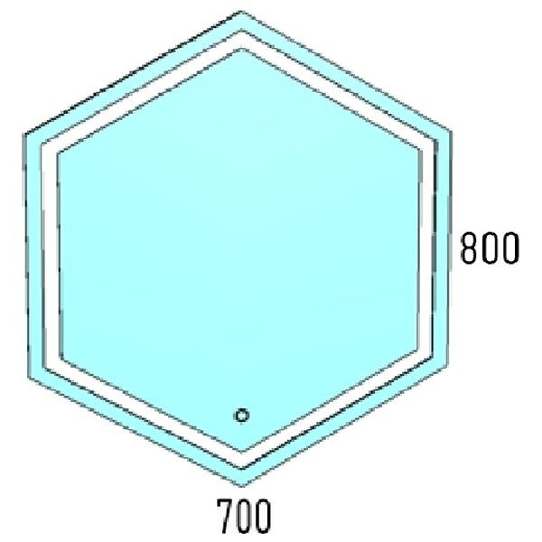 Зеркало Corozo Теор LED 70x80, с подсветкой и диммером - фото 1