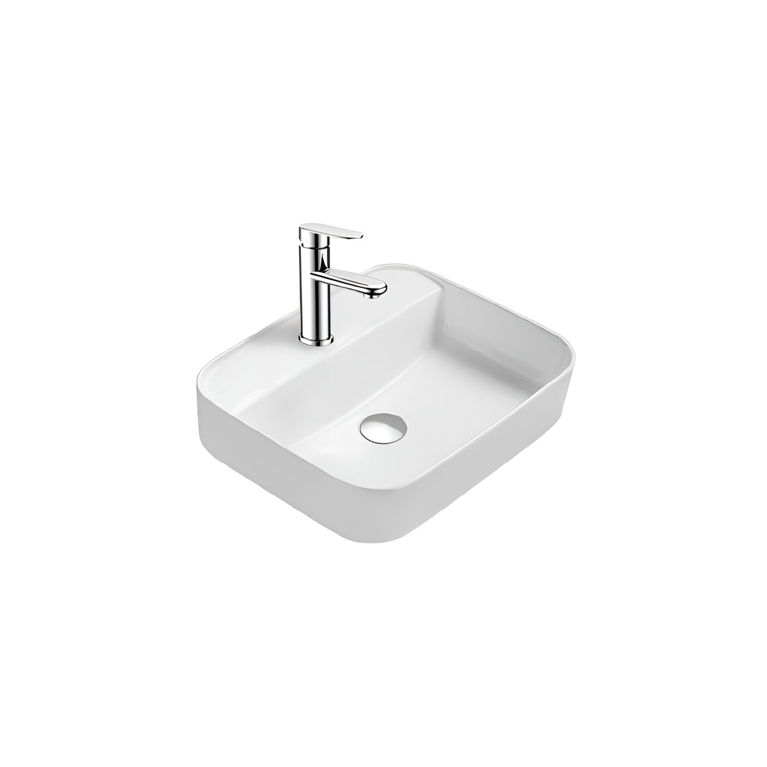 Раковина Акватек Вега AQ5506-MW накладная, 50x40 см, цвет белый матовый