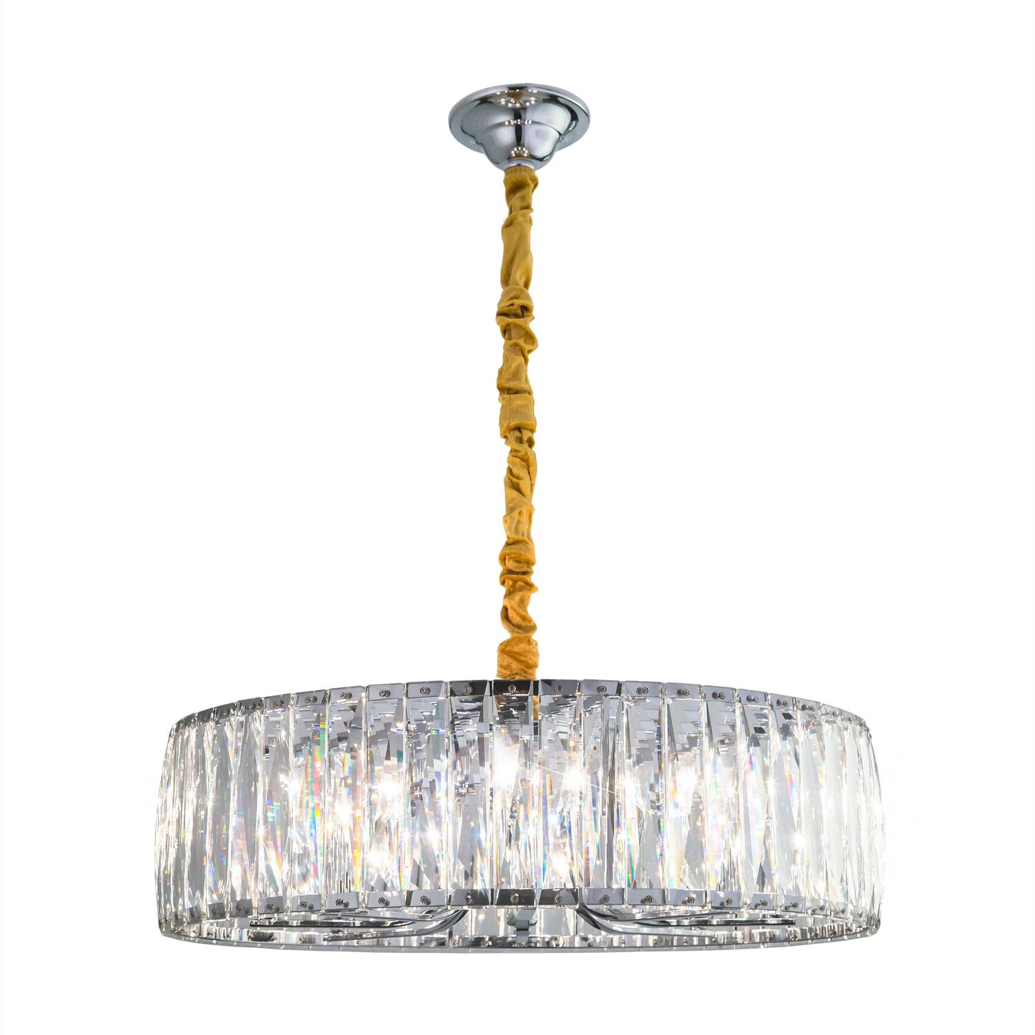 Подвесная люстра Citilux Aria EL321P08, арматура хром, плафоны хрусталь прозрачный