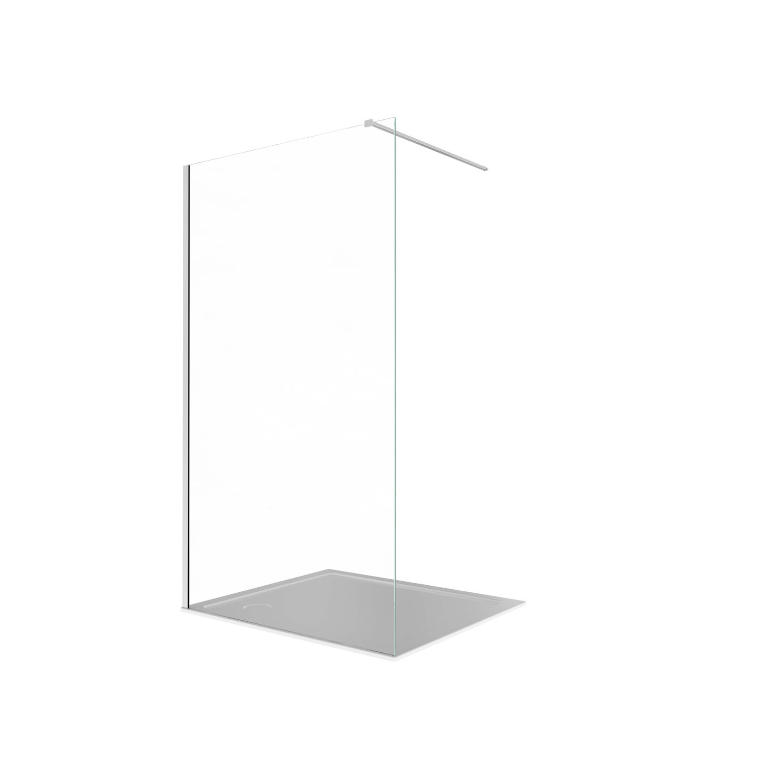 Перегородка для душа Акватек AQ.WI.140.1CH 140x200, стекло прозрачное, профиль серебристый