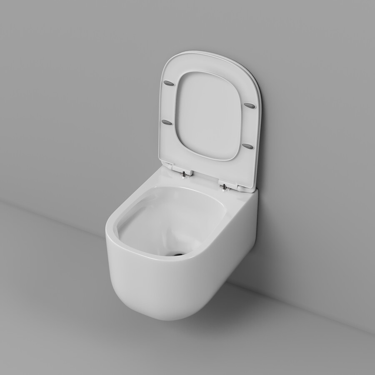 Унитаз Grossman Thin Rim GR-5605 SQ подвесной, с сиденьем микролифт, цвет белый глянцевый - фото 1