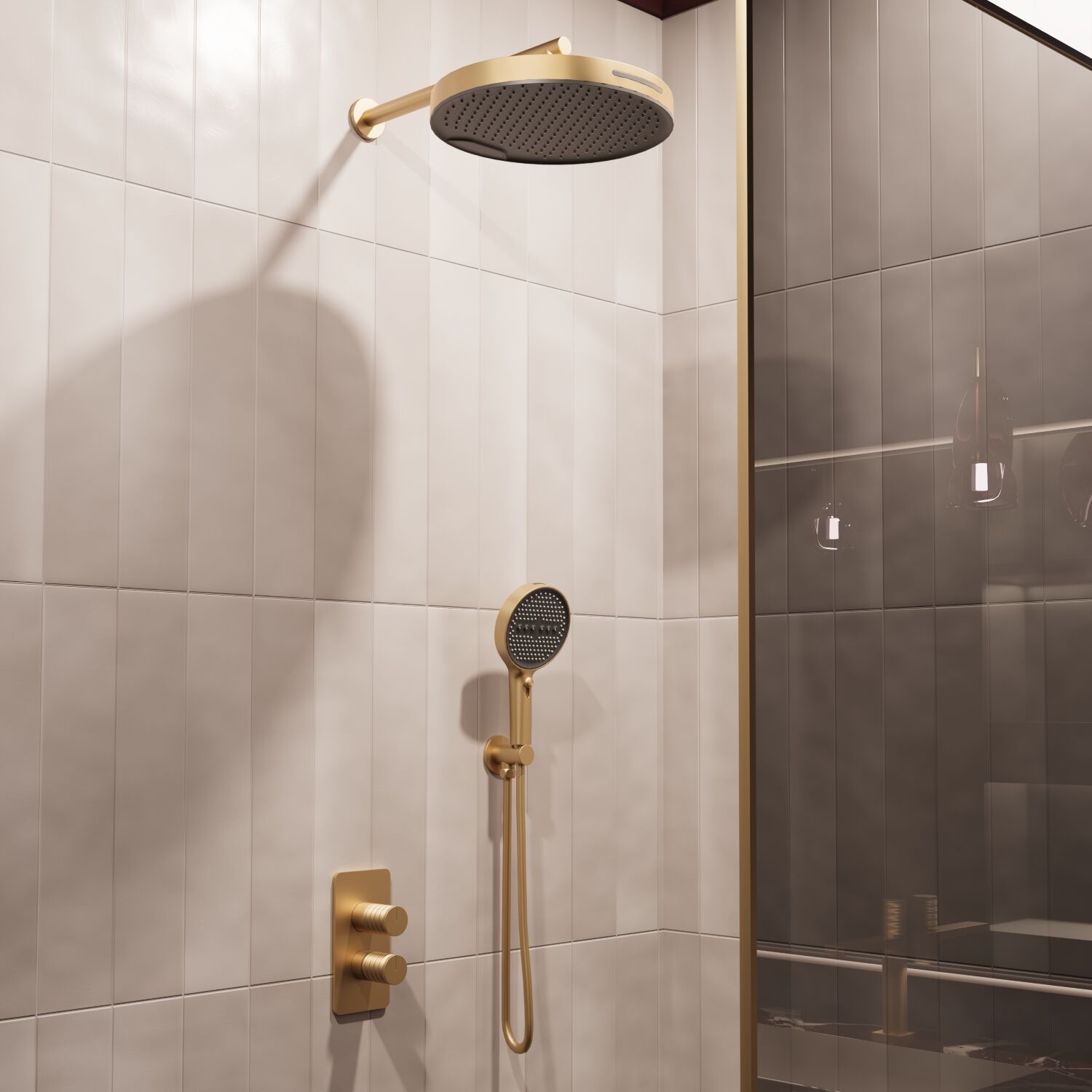 Душевой комплект Vincea Domus VSFW-5DM0BG, встраиваемый, цвет брашированное золото - фото 1