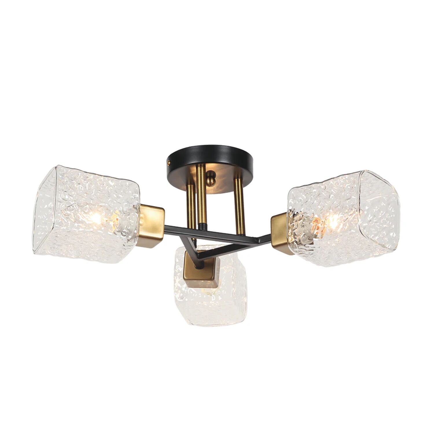 Потолочная люстра Arte Lamp Chicago A1547PL-3BK, арматура черная, плафон стекло прозрачное