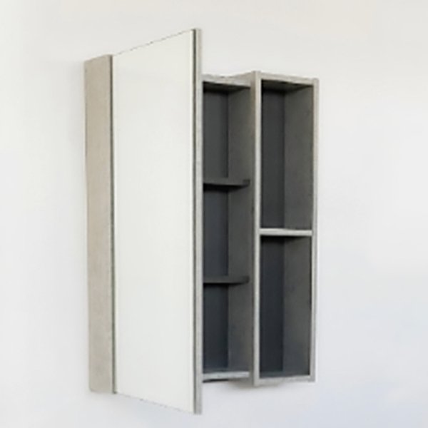 Шкаф-зеркало Comforty Франкфурт 60, цвет бетон светлый