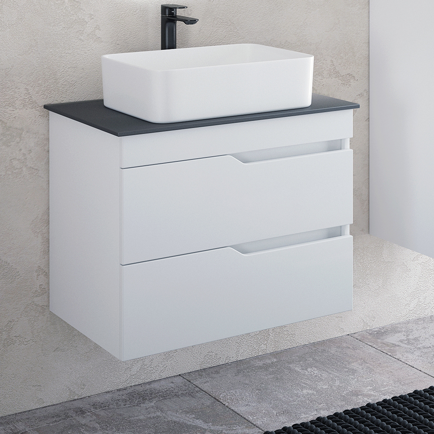 Мебель для ванной Corozo Теона 70, со столешницей и раковиной, цвет белый - фото 1