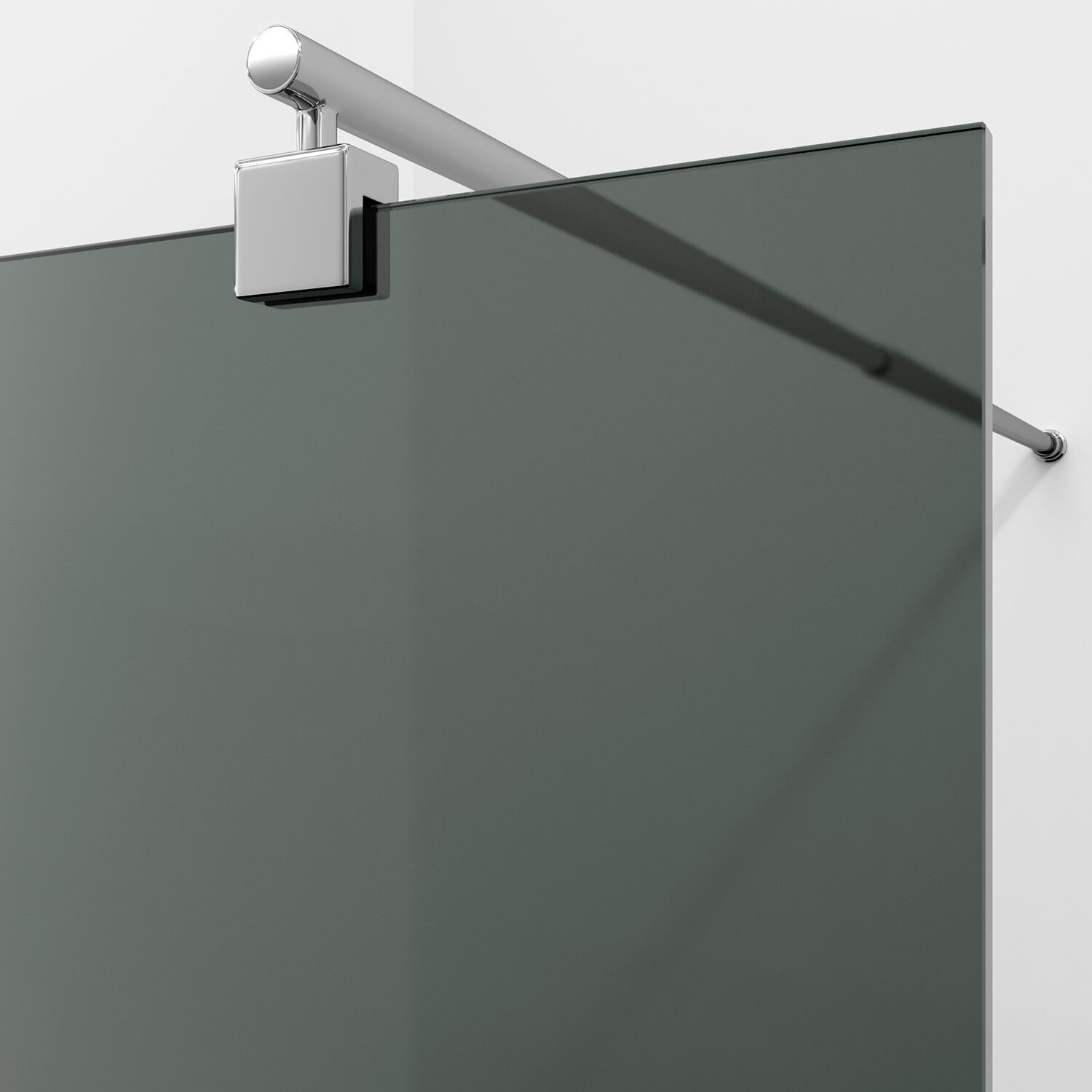 Душевая перегородка WasserKRAFT Rur 30W46-TG 110x200, стекло тонированное, профиль графит - фото 1