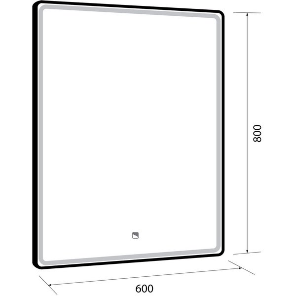 Зеркало Dreja Point 60x80, с подсветкой