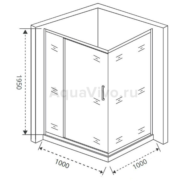 Душевой уголок Good Door Antares WTW+SP-C-CH 100x100, стекло прозрачное, профиль хром