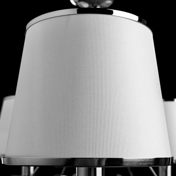 Подвесная люстра Arte Lamp Aurora A1150LM-5CC, арматура хром, плафоны ткань белая, 68х68 см