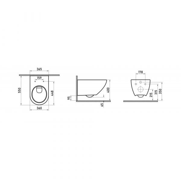 Комплект Berges 043247 подвесного унитаза Puma XL Rimless с сиденьем и инсталляции Novum с кнопкой S3 хром глянцевый - фото 1