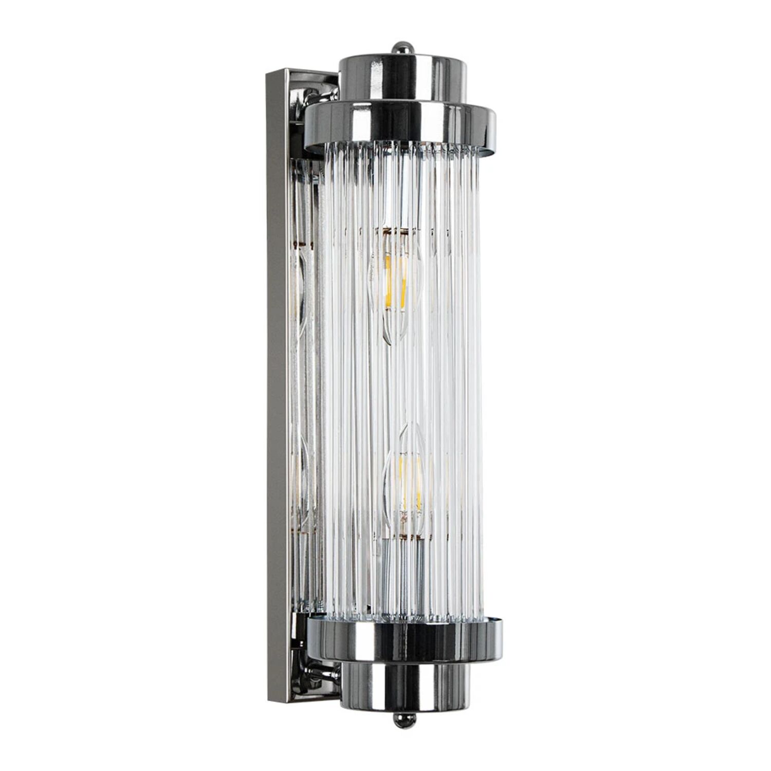 Настенный светильник Arte Lamp Hanna A1070AP-2CC, арматура хром, плафон стекло прозрачное