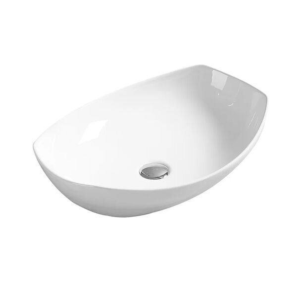 Раковина SantiLine SL-1027 накладная, 56x40 см, цвет белый