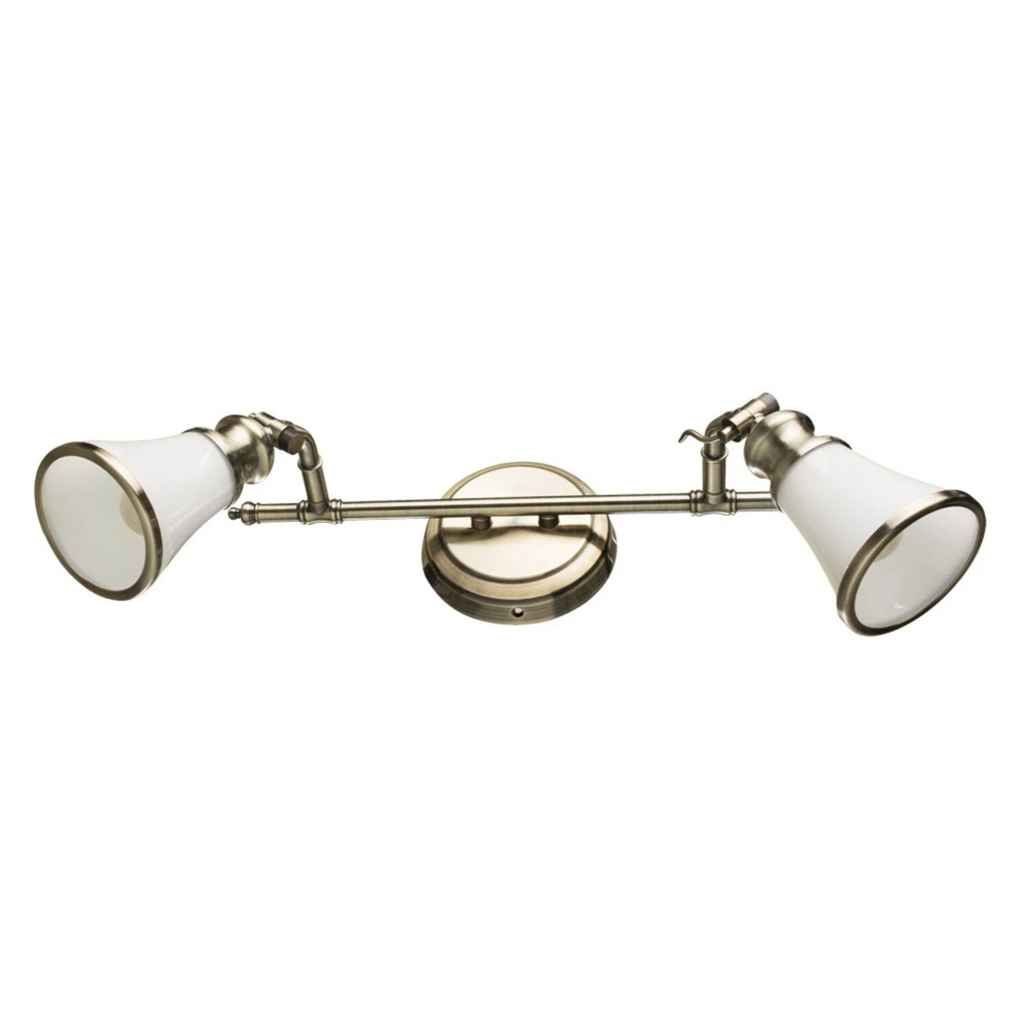 Спот Arte Lamp Vento A9231AP-2AB, арматура античная бронза, плафон стекло белое
