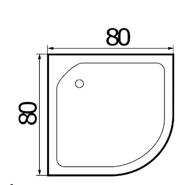 Поддон для душа Wemor 80/24 C 80x80, ABS-пластик, цвет белый