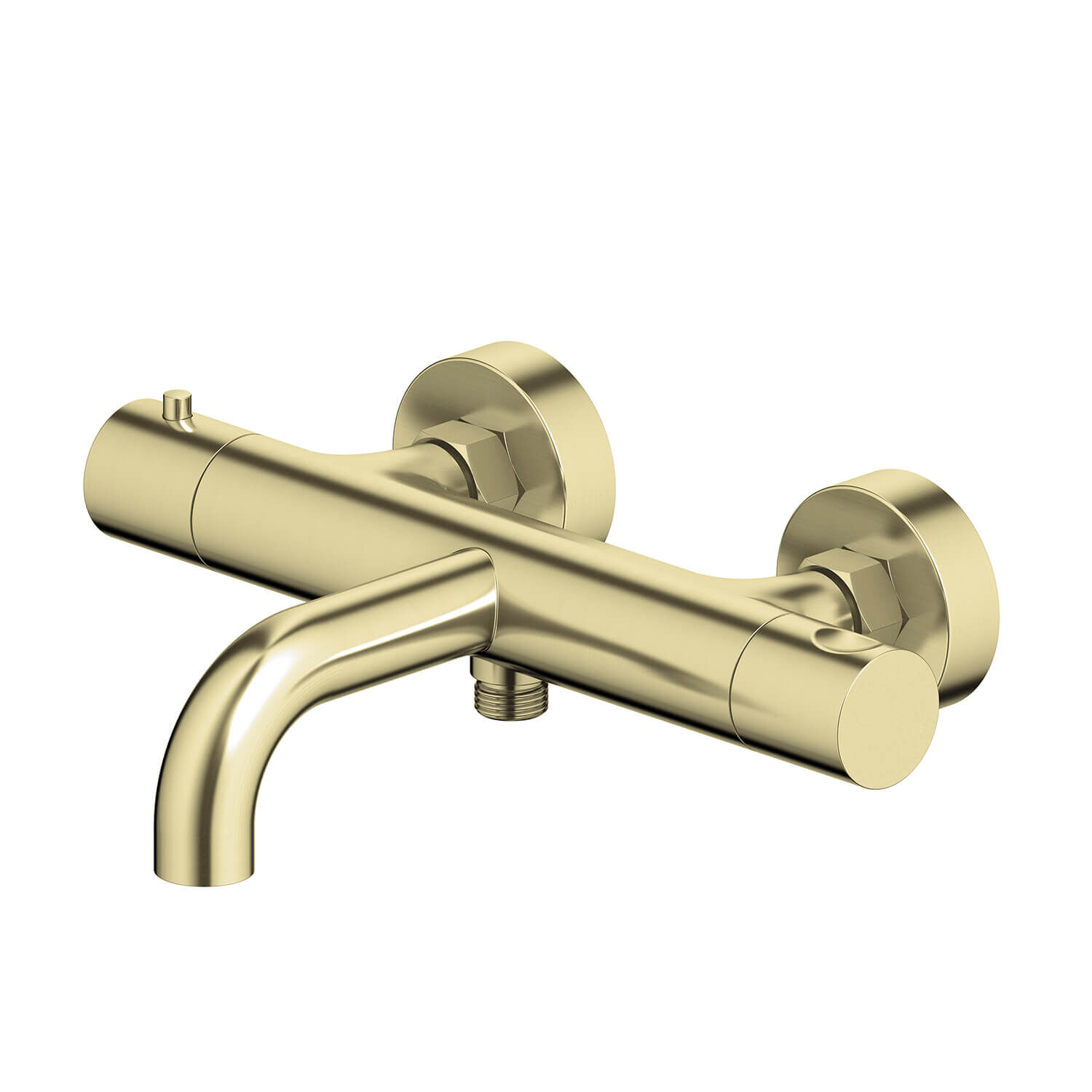 Смеситель Акватек Европа AQ1343BG для ванны с душем, термостатический, цвет золото шлиованное