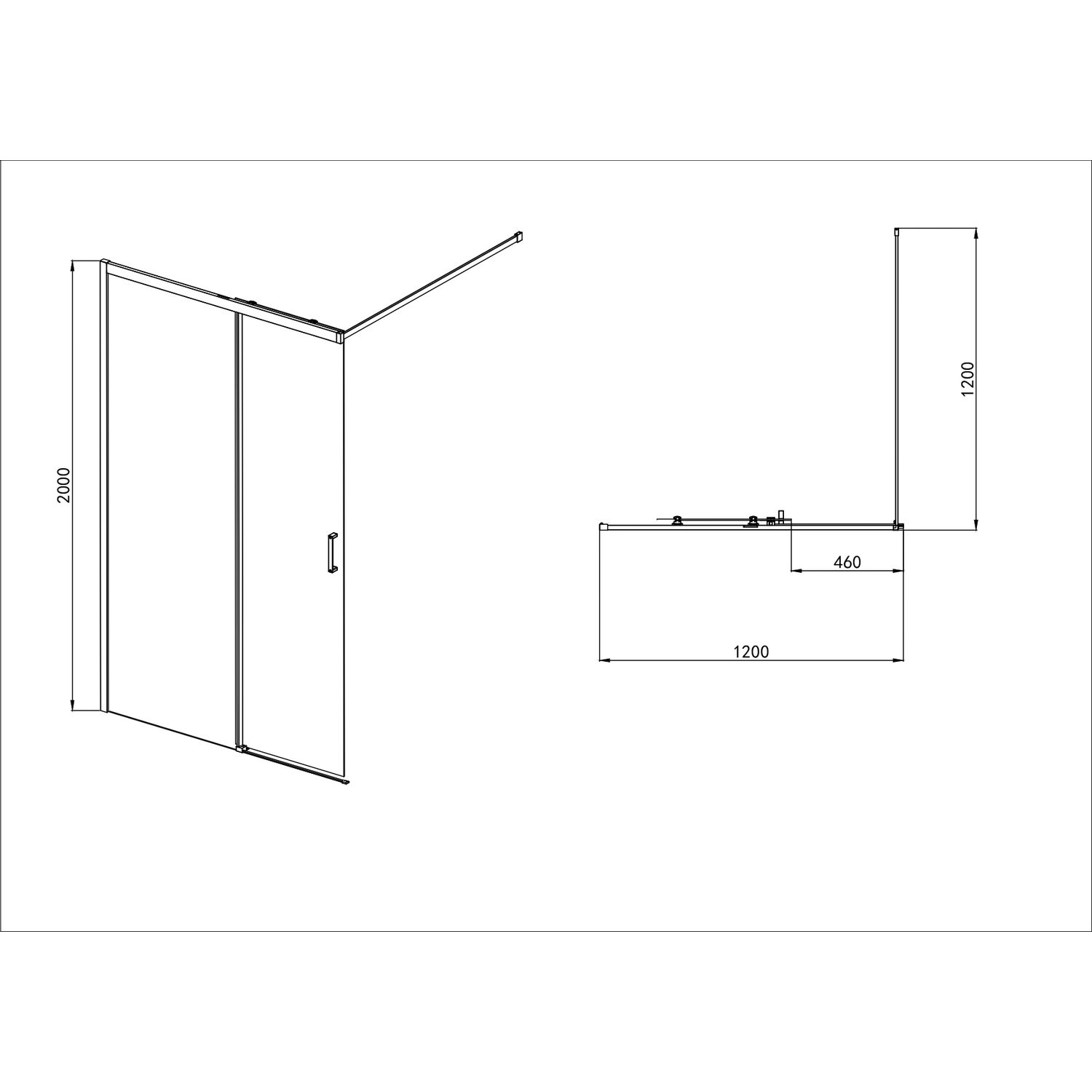 Душевой уголок Акватек Ария AQ ARI RO 09020GM 90x90, стекло прозрачное, профиль оружейная сталь - фото 1