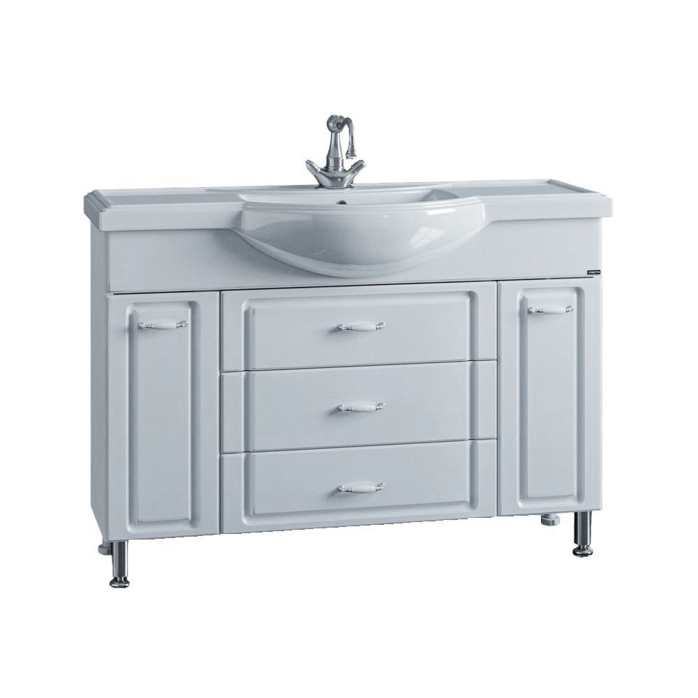 Тумба под раковину Санта Монарх 120, цвет белый - фото 1