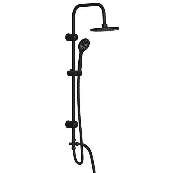 Душевая стойка Dorff Comfort D0708000BL с верхним душем, цвет черный