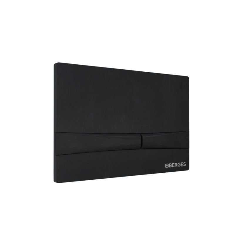 Комплект Berges 043273 унитаза Okus с сиденьем и инсталляции Novum с черной кнопкой F5 Soft Touch
