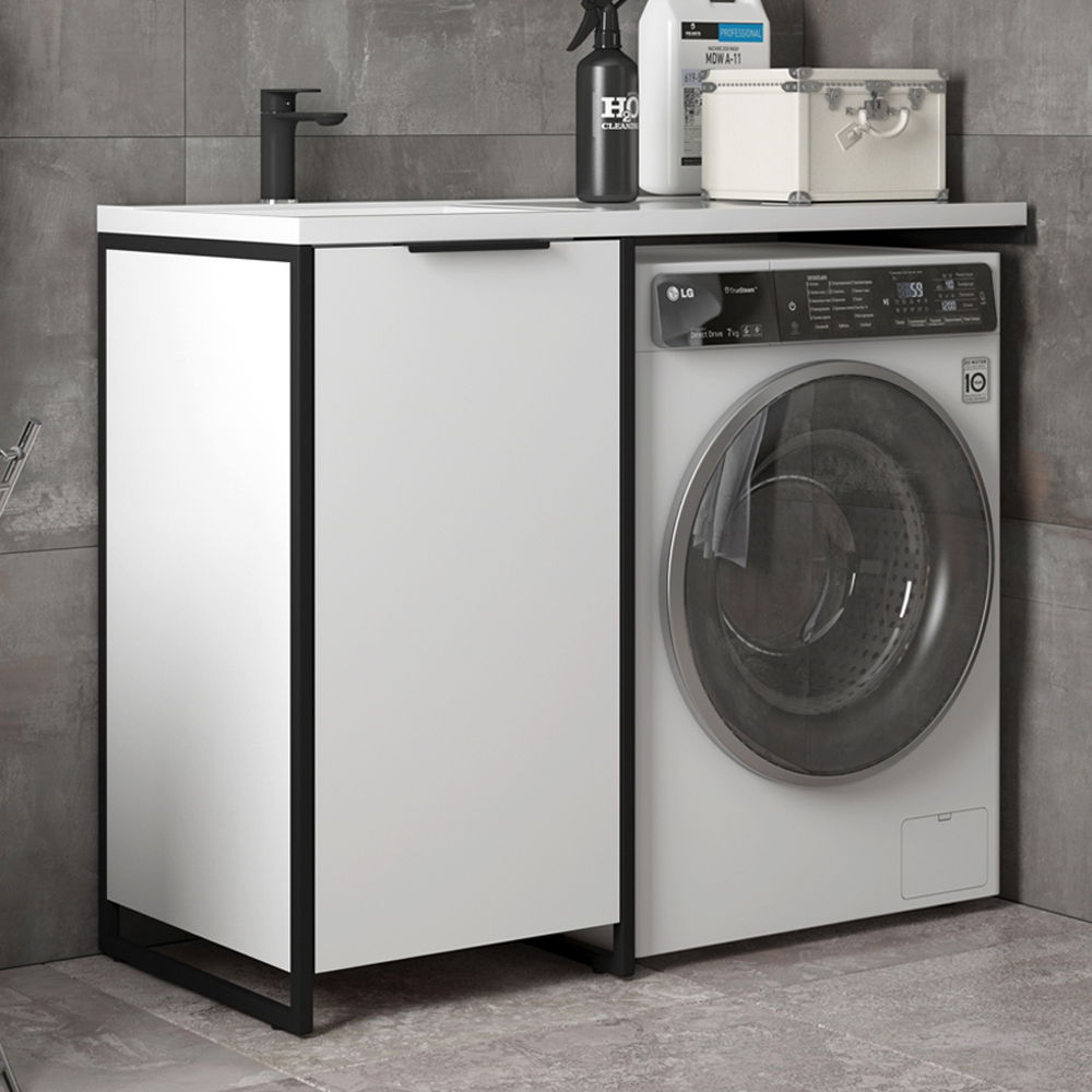 Тумба под раковину Corozo Гера 48 D напольная, цвет белый