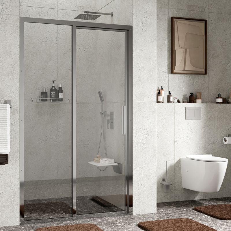 Душевая дверь WasserKRAFT Lopau WasserSchutz 32S05 L 120x200, левая, стекло прозрачное, профиль серебристый