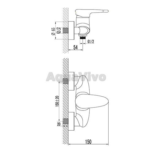 Смеситель Lemark Status LM4403C для душа