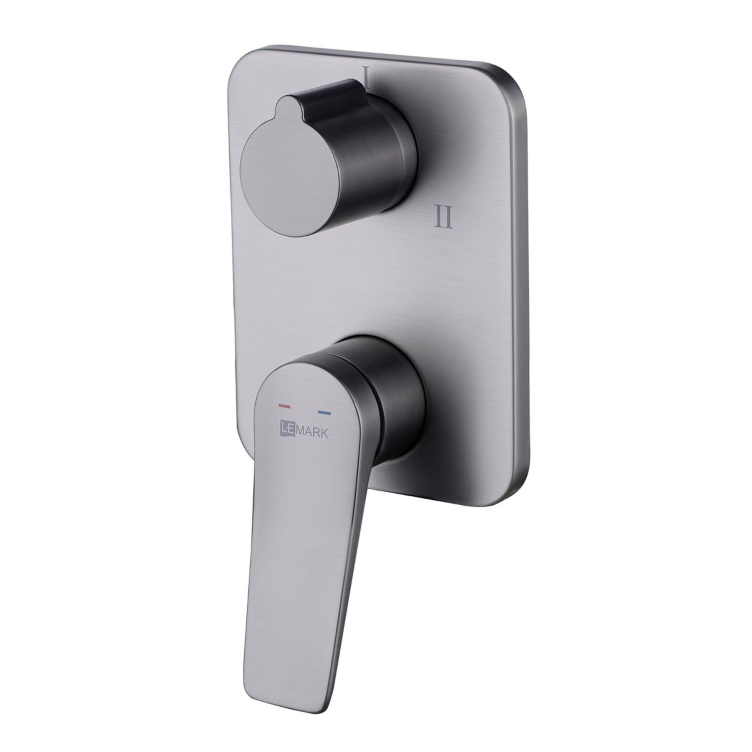 Смеситель Lemark Bronx LM3728GM для ванны с душем, встраиваемый, цвет графит