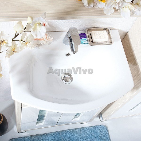 Мебель для ванной Бриклаер Бали 60, цвет светлая лиственница - белый