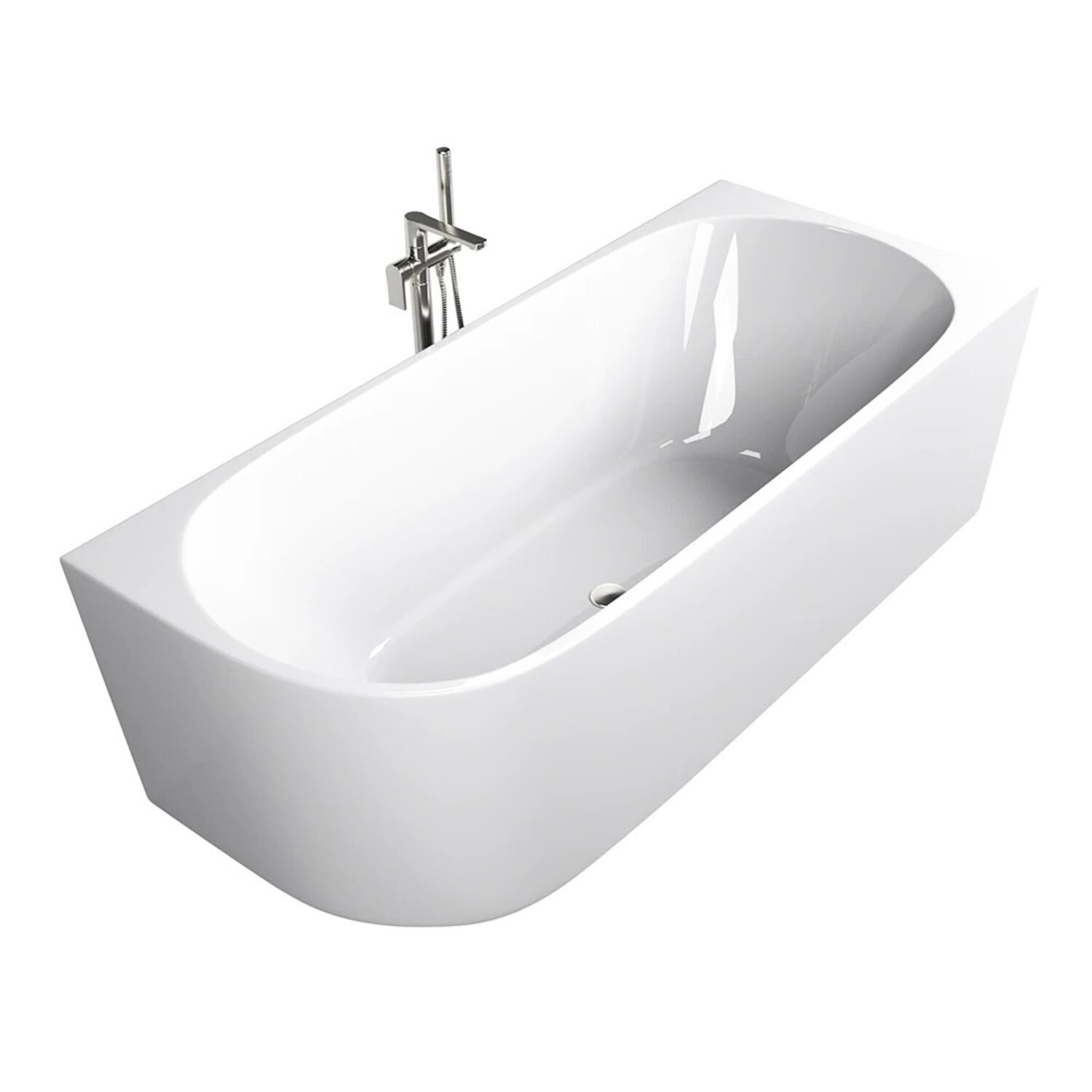 Ванна CeruttiSPA Ami R CT10091 170x75 акриловая, правая, цвет белый