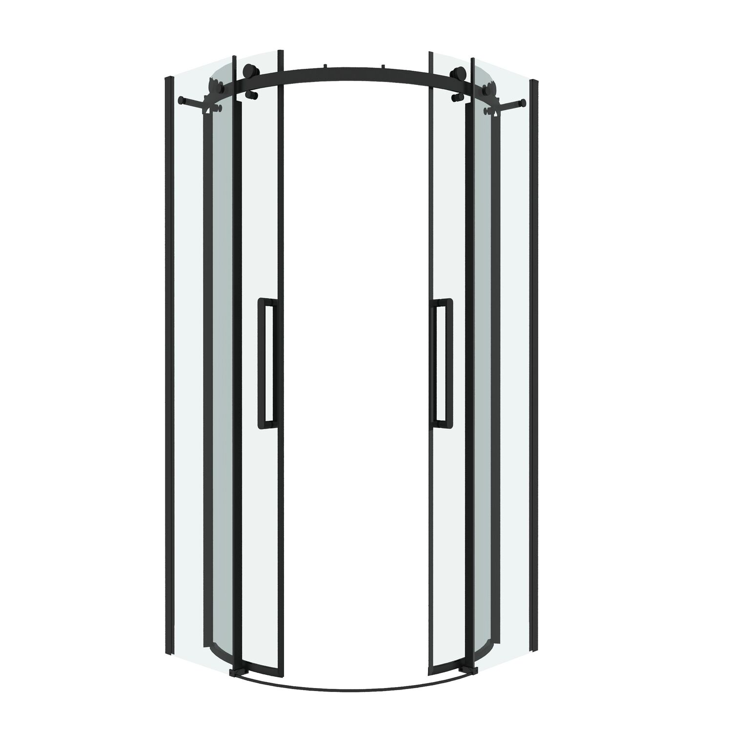 Душевой уголок Grossman Classic 301.K33.04.1010.21.00 100х100, стекло прозрачное, профиль черный матовый