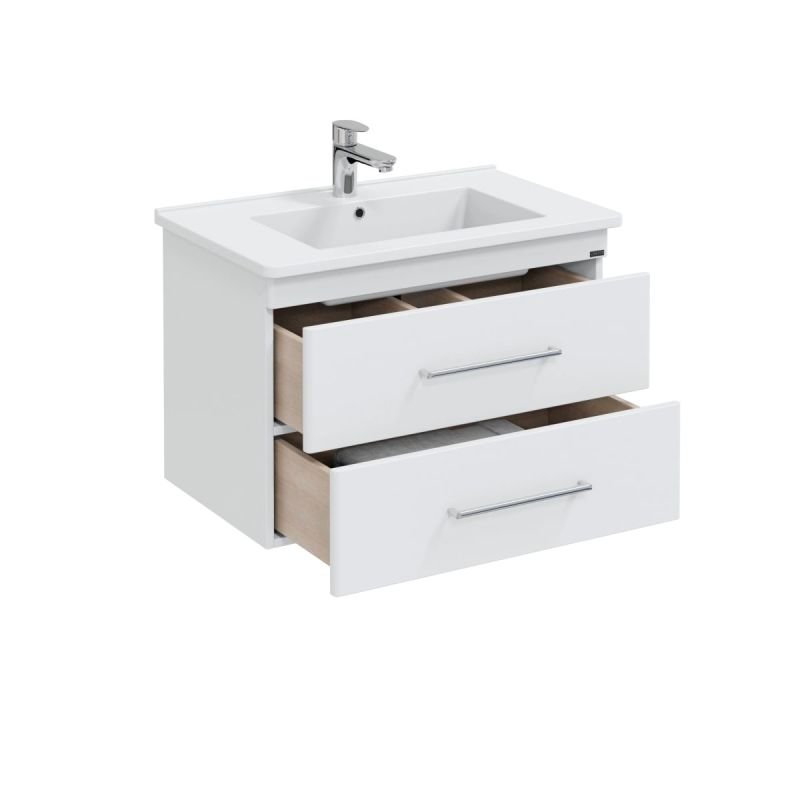 Тумба под раковину Санта Вегас 75 подвесная, цвет белый - фото 1