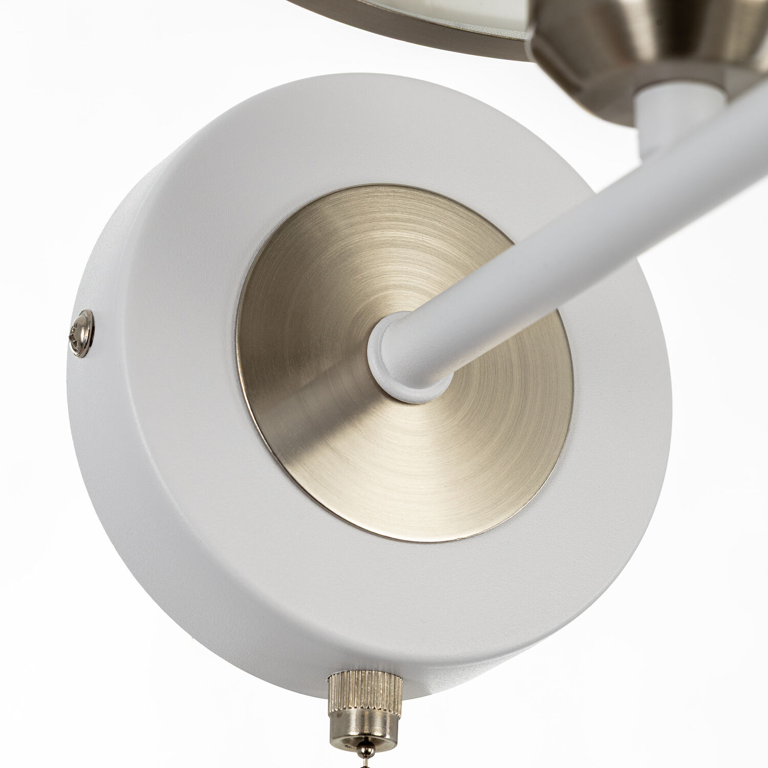 Бра Citilux Alton CL421412, арматура белая / хром, плафоны текстиль белый / хром матовый - фото 1