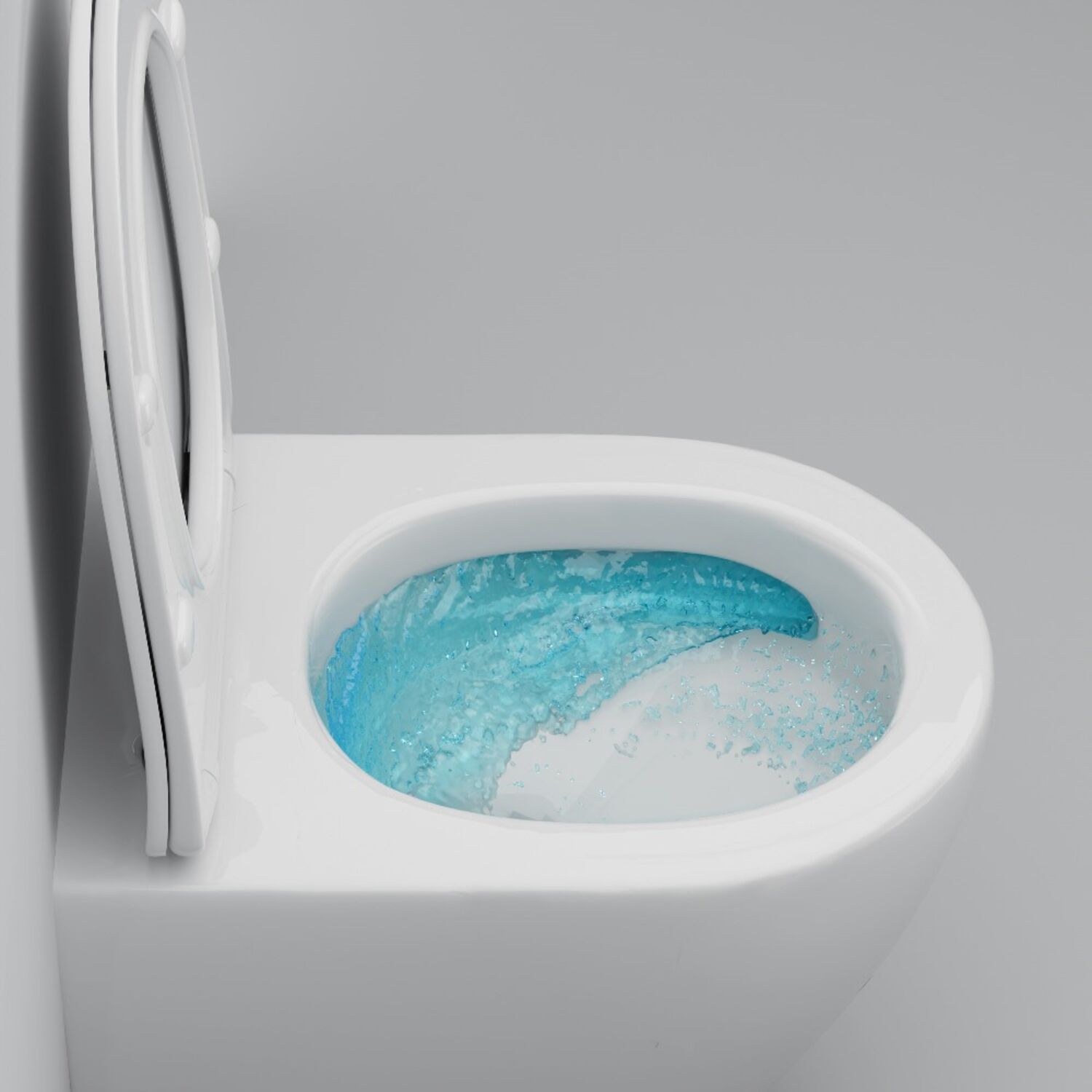 Унитаз Like AquaSpin 2.0 C801901SC подвесной, безободковый, с сиденьем микролифт, цвет белый - фото 1