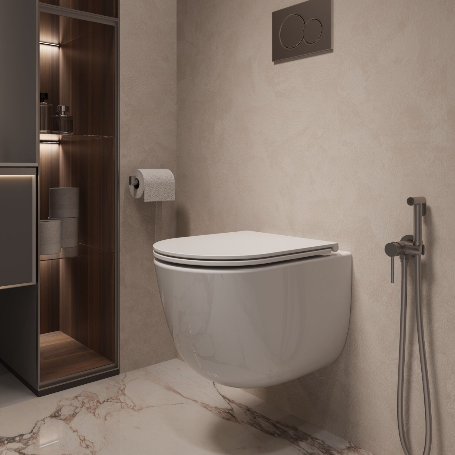 Унитаз Vincea Intero VT1-57TFS подвесной, безободковый, смыв Торнадо, с сиденьем микролифт, цвет белый - фото 1