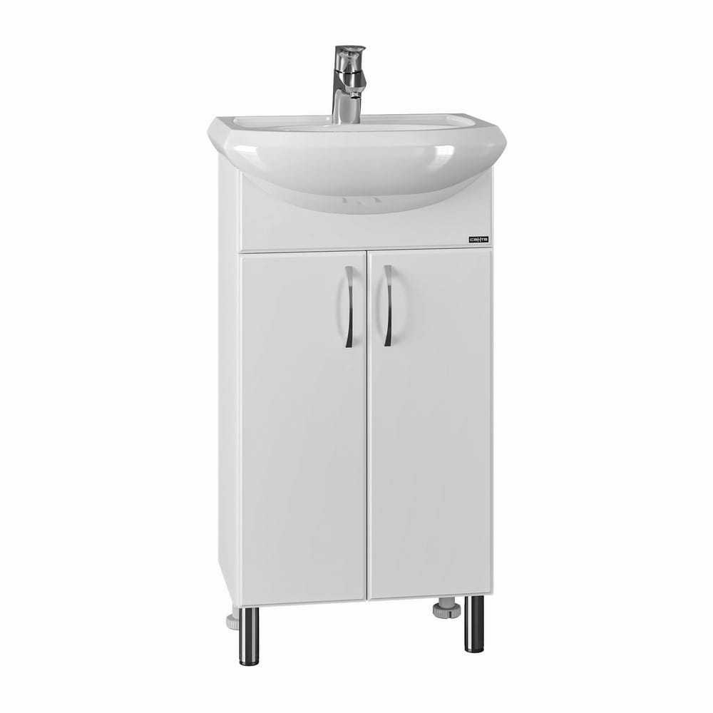 Тумба под раковину Санта Уют 45 напольная, с дверцами, цвет белый - фото 1