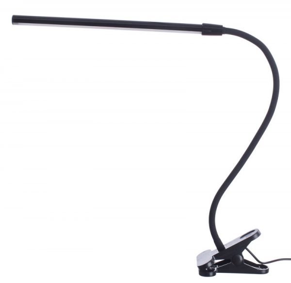 Интерьерная настольная лампа Arte Lamp Conference A1106LT-1BK, арматура черная, плафон металл / пластик / силикон черный, 6х40 см