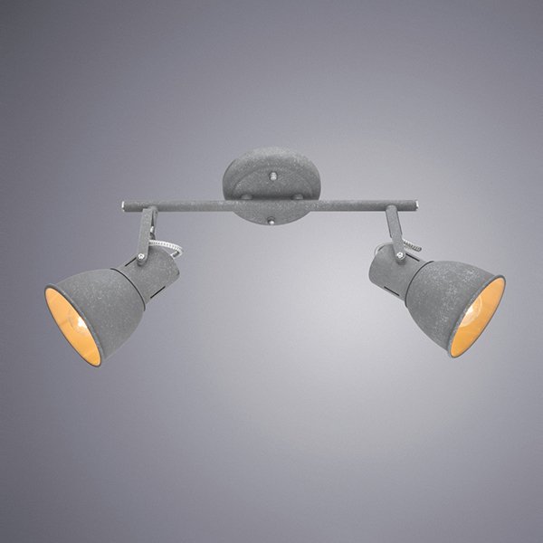 Спот Arte Lamp Jovi A1677PL-2GY, арматура серая, плафоны металл серый, 28х9 см