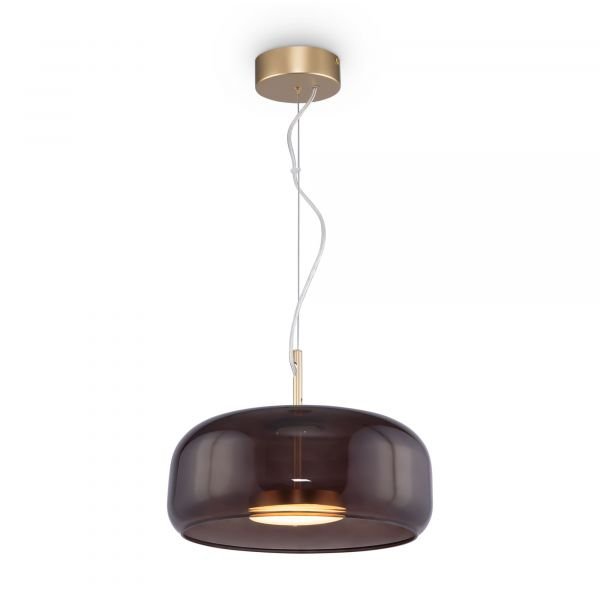 Подвесной светильник Maytoni Madmen MOD127PL-L6BR, арматура бронза, плафон стекло коричневое