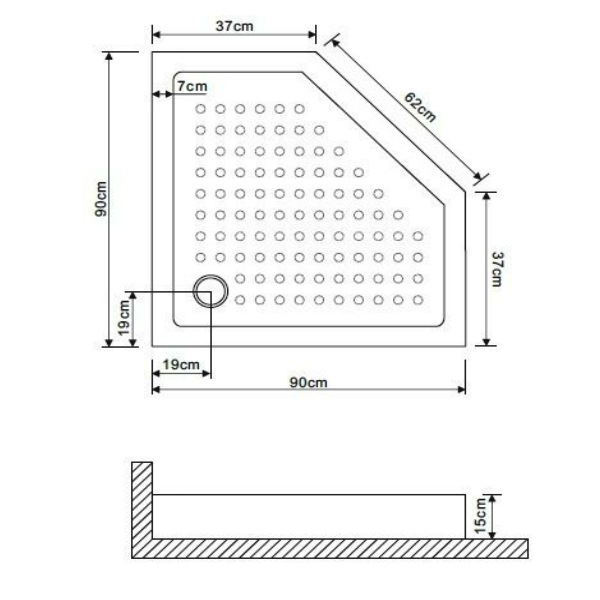 Поддон для душа Grossman Classic GR-80900920 90х90, акриловый, цвет белый - фото 1