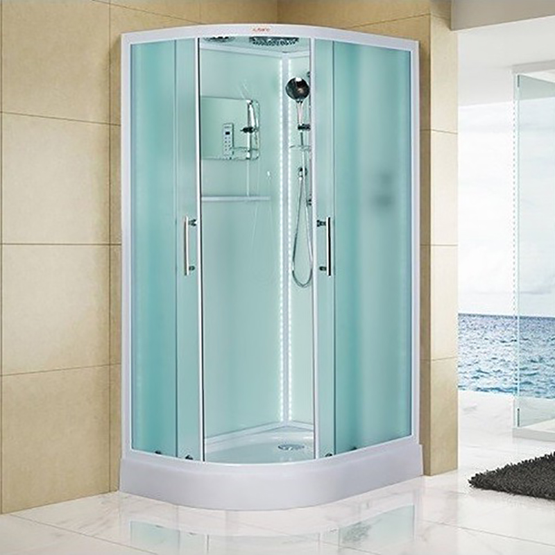 Душевая кабина Esbano Elegancia ES-L115СR Right 115х85, правая, стекло рифленое, профиль хром матовый, с крышей, с подсветкой