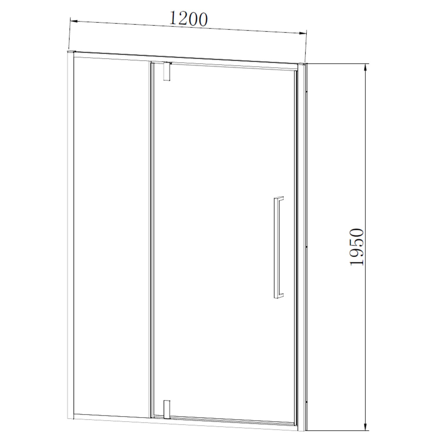 Душевая дверь Vincea Slim-N VDP-4SN 120x195, стекло прозрачное, профиль вороненая сталь - фото 1