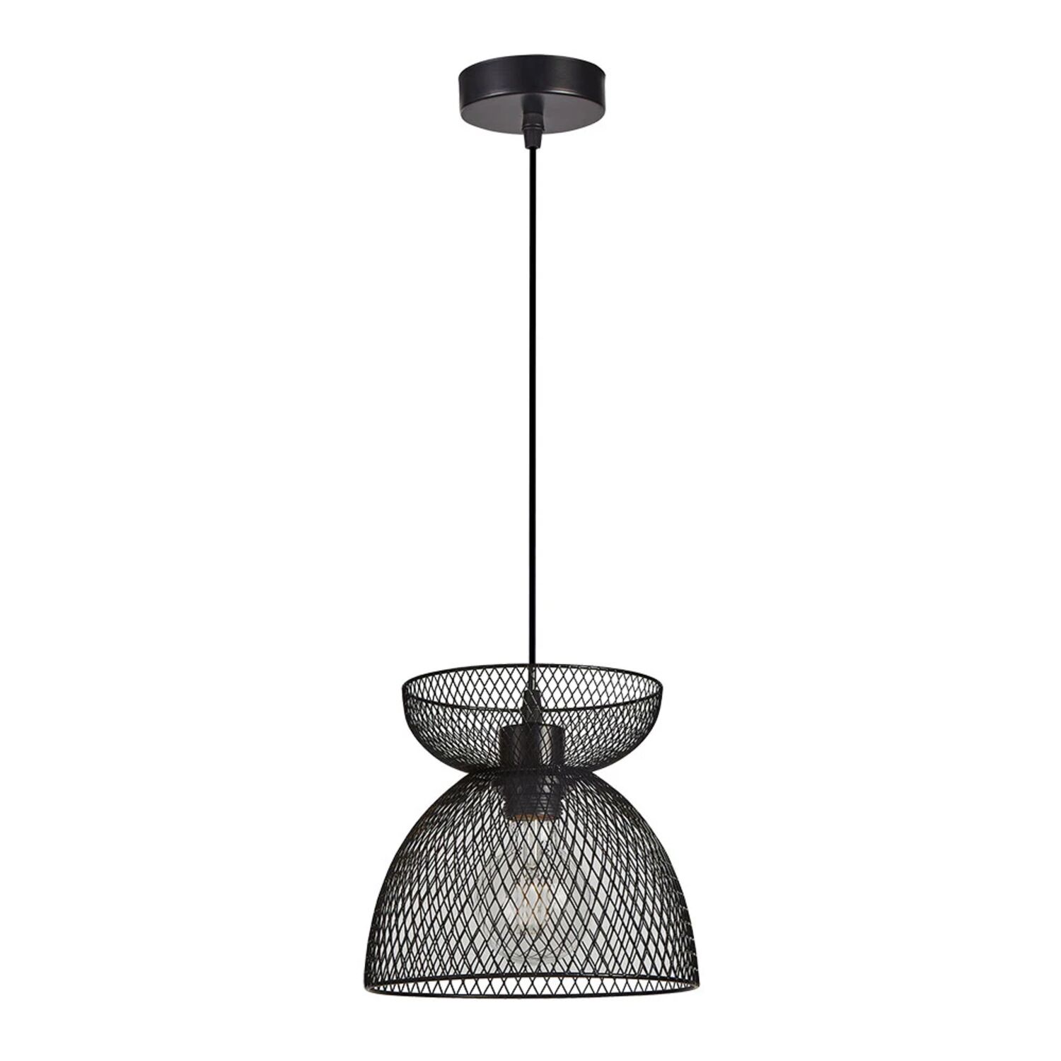 Подвесной светильник Arte Lamp Castello A7065SP-1BK, арматура черный, плафон металл черный