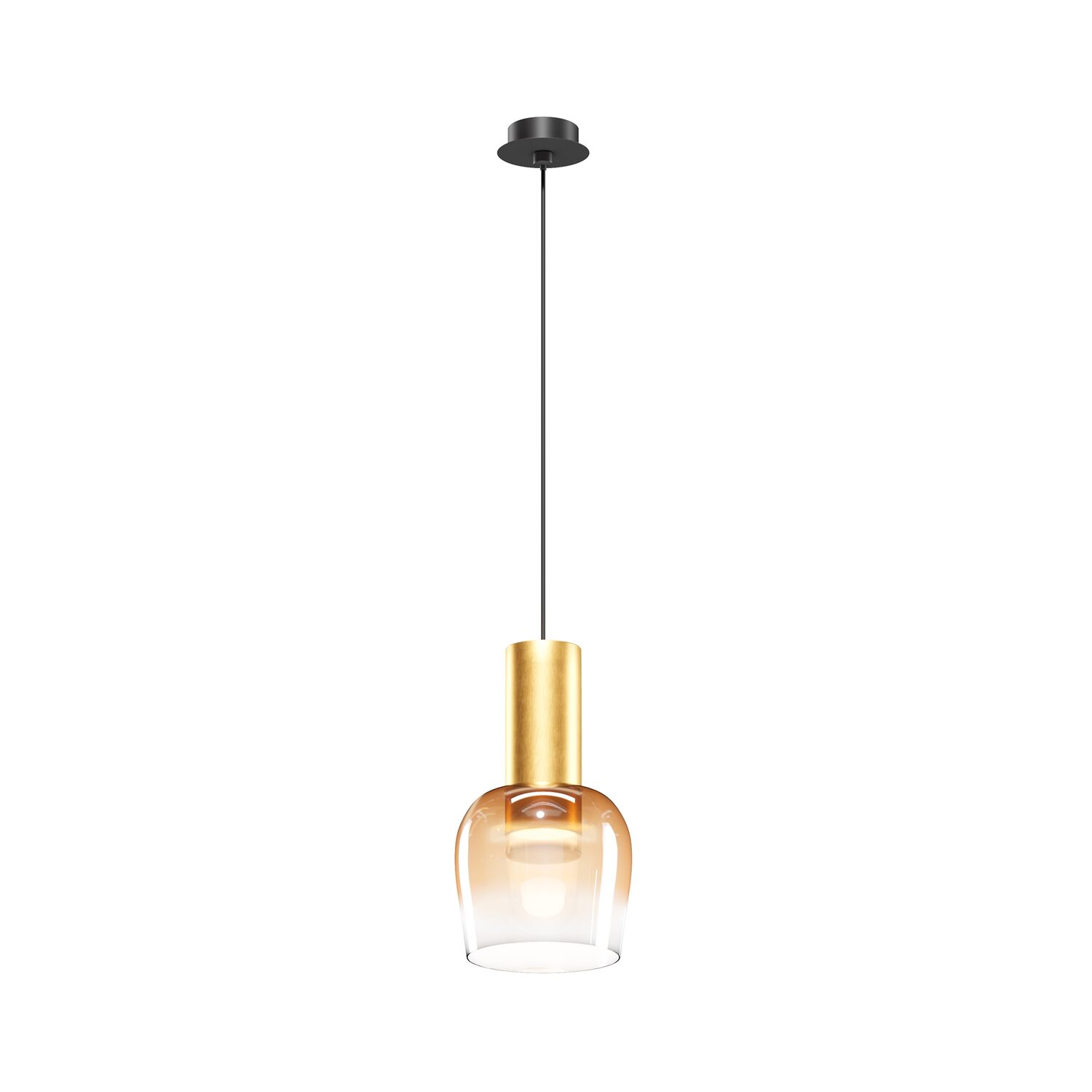 Подвесной светильник Maytoni Smart Casual MOD414PL-L7G3K, арматура золото, плафон стекло янтарное