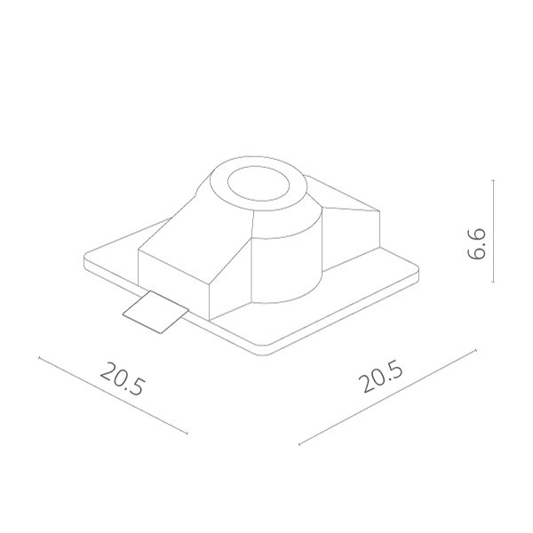 Точечный светильник Arte Lamp Invisible A9410PL-1WH, арматура белая, 21х21 см - фото 1