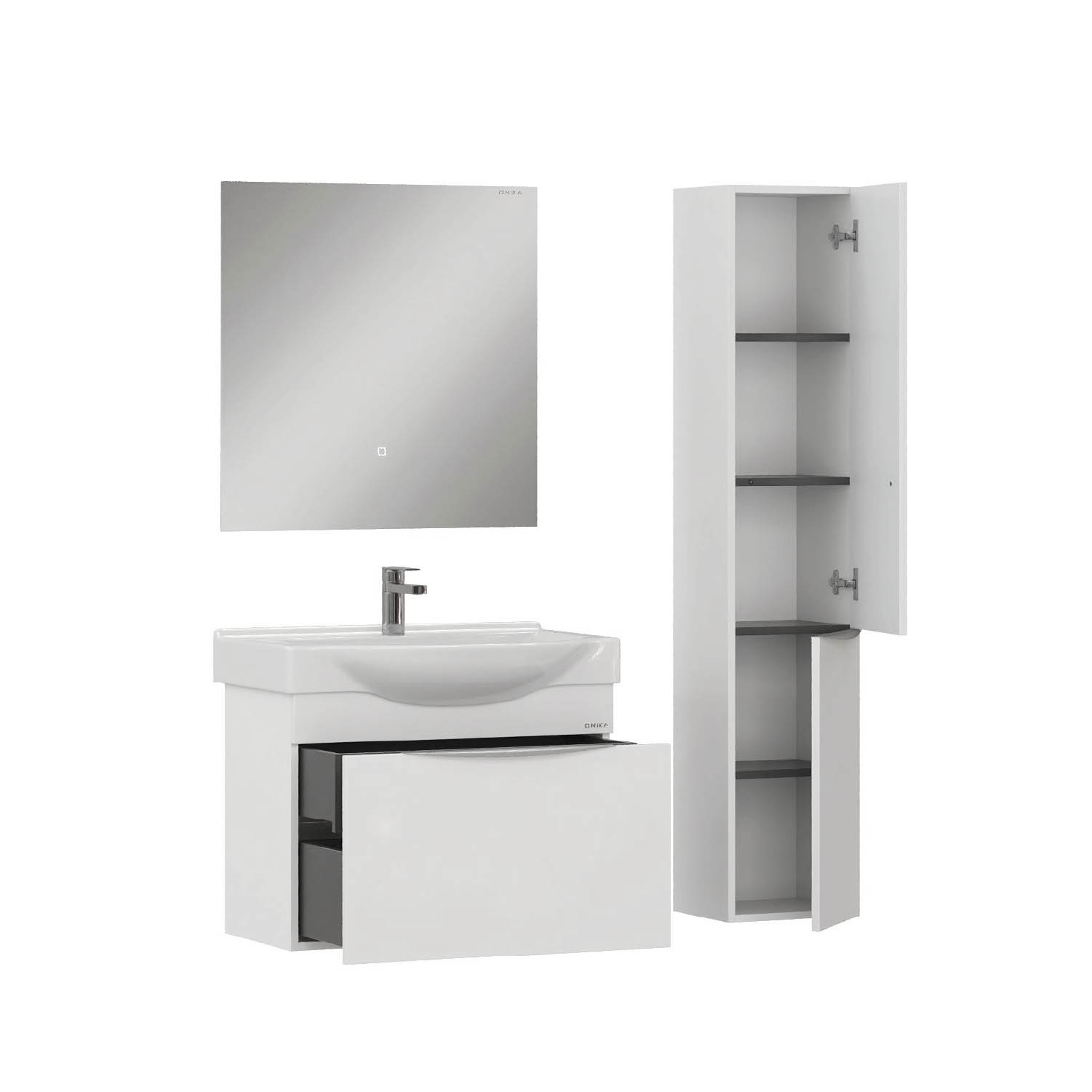 Мебель для ванной Оника Навиа 65, подвесная, цвет белый