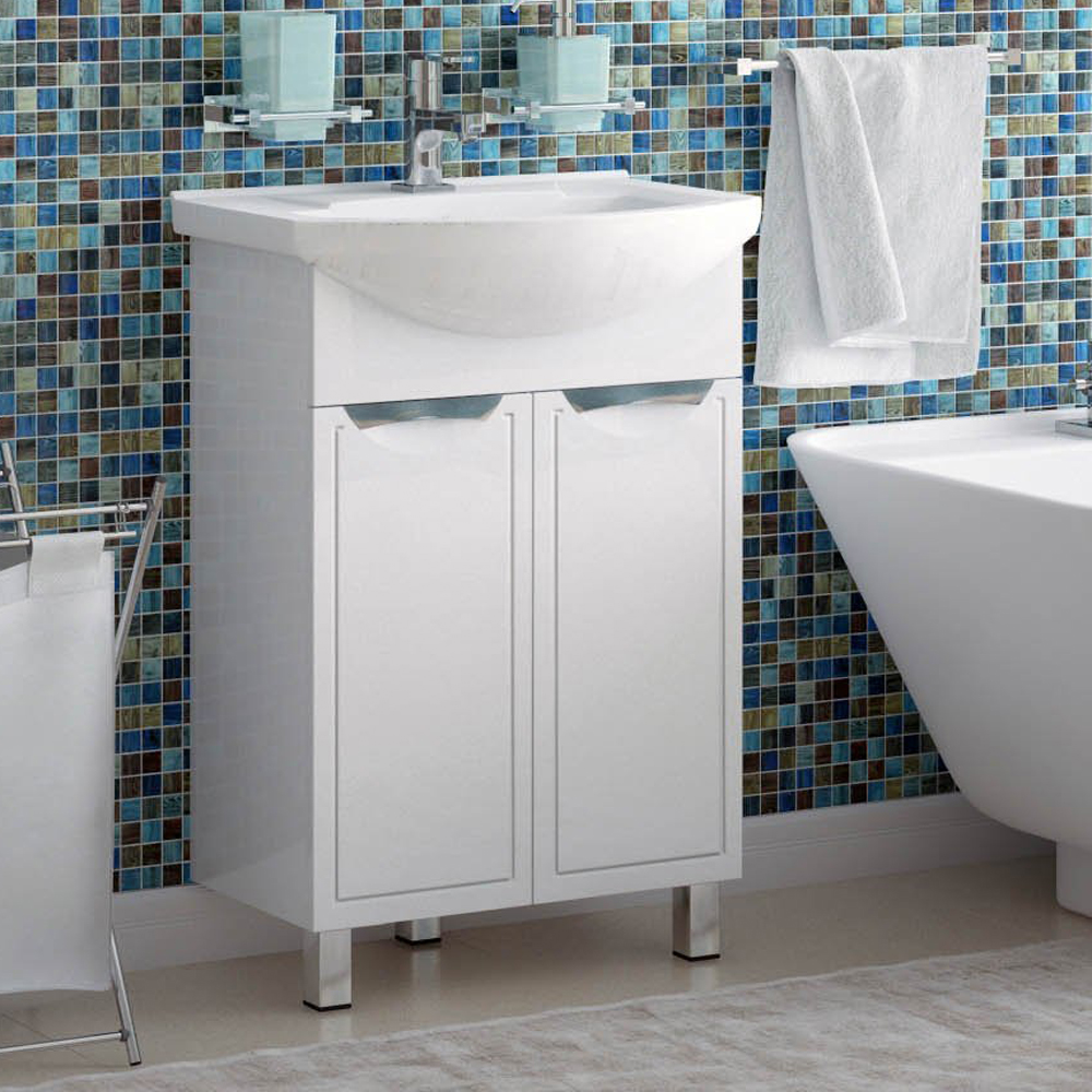 Тумба под раковину Corozo Монро 60, цвет белый