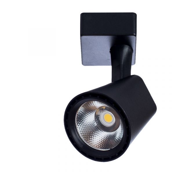 Трековый светильник Arte Lamp Amico A1810PL-1BK, арматура черная, плафон металл черный, 9х10 см