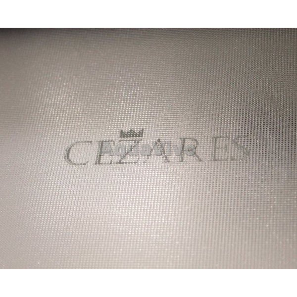 Дверное полотно Cezares ELENA 60/40, текстурное стекло punto, петли хром, левое